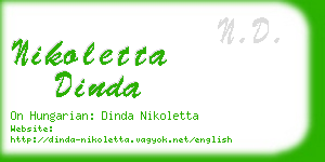 nikoletta dinda business card